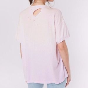 Free People | Purple Distressed Lucky Tee Shirt
